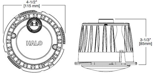 Halo Recessed ML5606940 5" and 6" LED Light Module, New Construction, Remodel and Retrofit, 600 Lumens, IC and non IC Rated, 90 CRI, 4000K