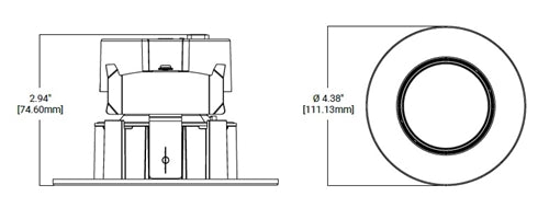 Halo Recessed RA3059FS1EWHR 3" Directional Retrofit LED Module, 500 Lumens, 90 CRI, Field Selectable 2700K, 3000K, 3500K, 4000K, or 5000K, 120V 60Hz, LE & TE Phase Cut 5% Dimming, Matte White Baffle