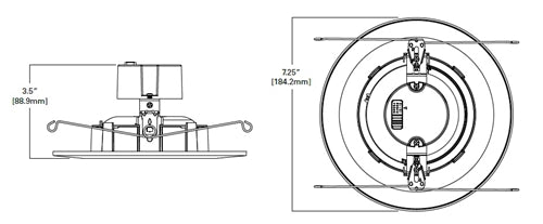 Halo Recessed RA56069S1EWHR 5" or 6" All-Purpose LED Retrofit Module, 600 Lumens, 90 CRI, White Tuning, Field Selectable 2700K, 3000K, 3500K, 4000K, or 5000K, 120V 60Hz, LE & TE Phase Cut 1% Dimming,
