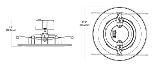 Halo Recessed RA56109S1EWHR 5" or 6" All-Purpose LED Retrofit Module, 1000 Lumens, 90 CRI, White Tuning, Field Selectable 2700-5000K, White Finish