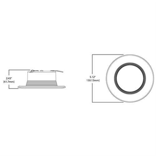 Halo Recessed RL4069S1EWHDM 4" LED Direct Mount All-Purpose Retrofit Module, 600 Lumens, 90 CRI, Selectable CCT 2700K-5000K, 120V, Trailing Edge Phase Cut 1% Dimming, Matte White Baffle