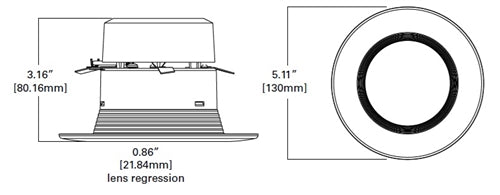 Halo Recessed RL4069WZRGBWWHR 4" Smart WiFi LED Retrofit Downlight Module, 600 Lumens, Full Color + Tuneable White 2200K-6500K, Matte White