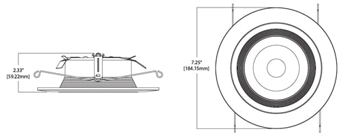 Halo Recessed RL560WH12950 5" and 6" LED Retrofit Baffle Trim 5000K, 1240 Lumens, White Finish