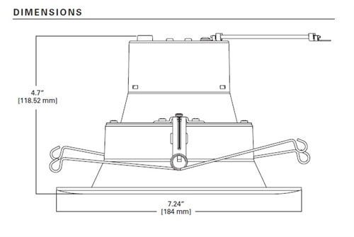 Halo Recessed RLD6069301EWHR 6" Deep Baffle Retrofit LED Module, 600 Lumens, 90 CRI, 3000K, 120V, Phase Cut 1% Dimming, Matte White Trim, White and Black Baffle Included