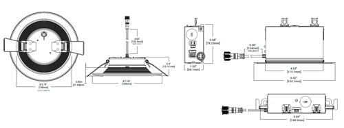 Halo Recessed RLWZC612 6" Smart Wi-Fi Recessed Baffle Canless LED Downlight Connected by WiZ Pro, 1000 Lumens, 90 CRI, Full Color, Tunable White, 120V, Wireless Dimming to 5%, Matte White