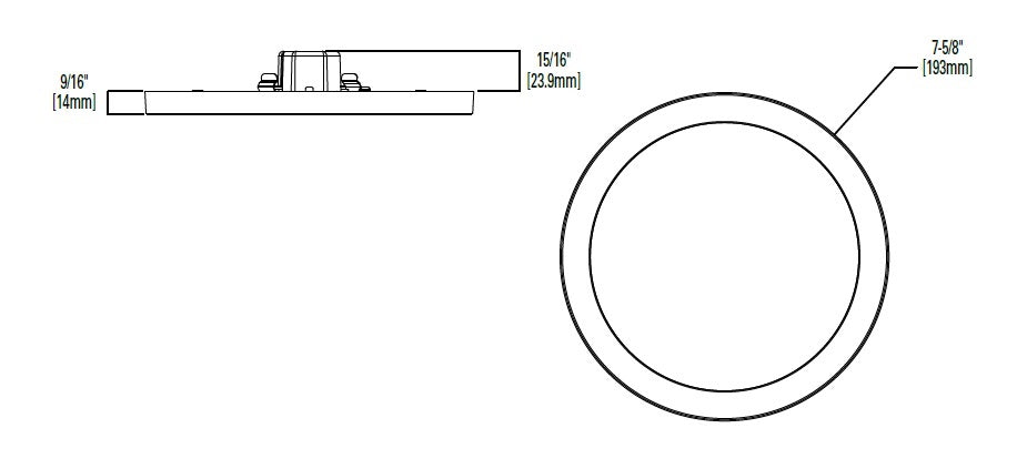 Halo Recessed SMD6R6940WH 6" Round LED Surface Mount Downlight, 792 Lumens, 90 CRI, 4000K, White Finish