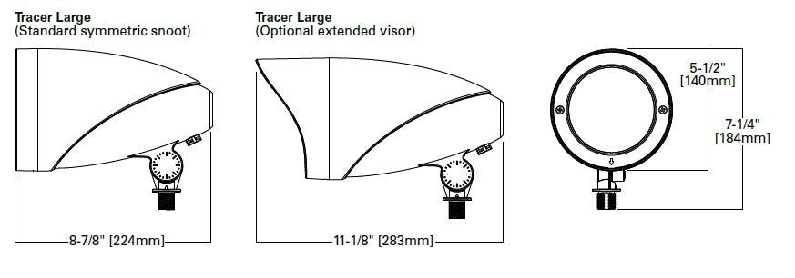Halo TCRL15W 15W Tracel Large LED Floodlight, 1600 Lumens, Wide Distribution, Carbon Bronze