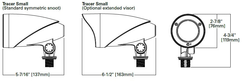 Halo TCRS8M 8W Tracel Small LED Floodlight, 850 Lumens, Medium Distribution, Carbon Bronze