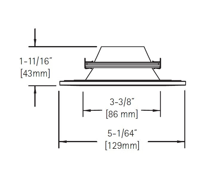 Halo Recessed TL403WBS 4" White Baffle with Solite Glass Lens, White Ring
