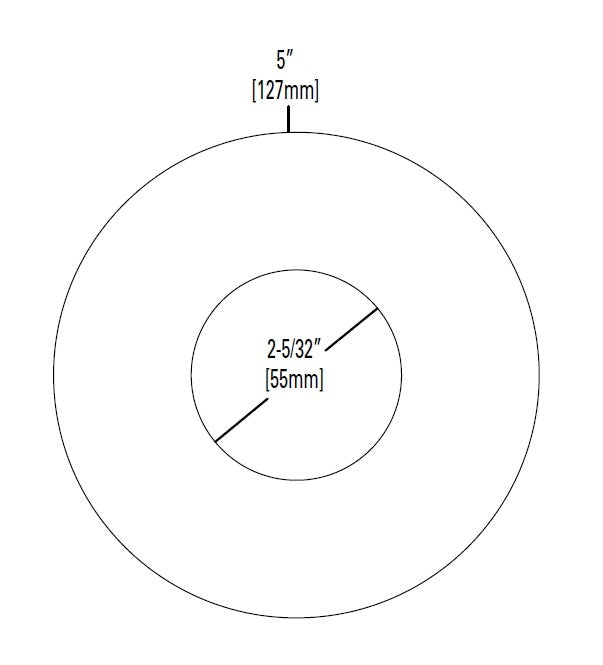 Halo Recessed TL41RMB 2" Round Pinhole Trim, Matte Black Flange