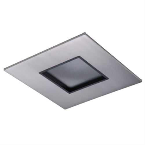 Halo Recessed TL44S2GBNBB 2" Square Lens Pinhole, Brushed Nickel Flange, Black Trim