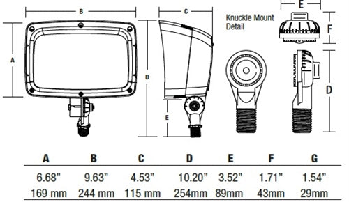 Hubbell FML-20L-52-4K-N-U-K LED Floodlight