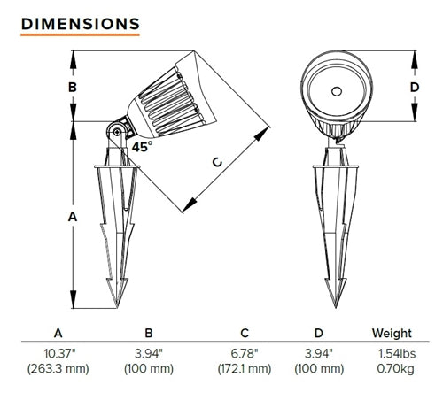 Hubbell Outdoor Lighting LBUL-25-LSCS Compact LED Floodlight, Field Switchable Lumens and LED Color Temperature, 120-277V, Knuckle Mounting