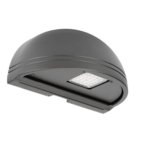 Hubbell Outdoor Lighting QSP1-24L-25-4K7-4W-UNV-DBT 25W Outdoor Quartersphere LED Wallpack, 24 LEDs, 4000K, 70 CRI, Type IV Distribution, 120-277V, 2500 Lumens, Dark Bronze Finish