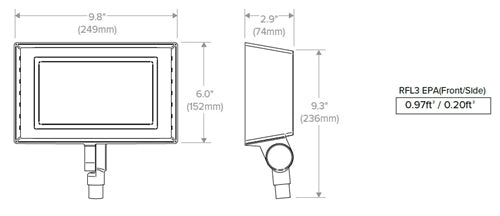 Hubbell Outdoor Lighting RFL3-40-4K 34W LED Landscape Floodlight, 120-277V, 4804 Lumens, Dark Bronze