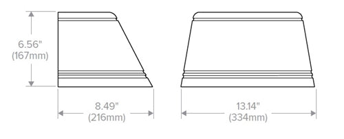 Hubbell Outdoor Lighting TRP1-24L-25-4K7-4W-UNV-DBT 25W Outdoor Trapezoid LED Wallpack, 12 LEDs, 4000K, 70 CRI, Type IV Distribution, 120-277V, 2789 Lumens, Dark Bronze Finish