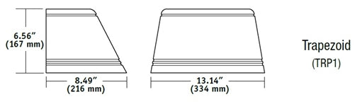 Hubbell Outdoor Lighting TRP1-12L-30-4K7-4-U-DB 30W Outdoor Trapezoid LED Wallpack, 12 LEDs, 4000K, 70 CRI, Type IV Distribution, 120-277V, 2789 Lumens, Dark Bronze Finish