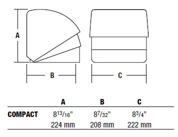 Hubbell Outdoor Wallpack WGC-70H 70W Pulse Start Full Cutoff Perimeter Wallpack, 120, 208, 204, 277V, Lamp Included, Bronze Finish