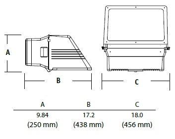 Hubbell Outdoor Lighting WGL-250S 250W High Pressure Sodium Full Cutoff Perimeter Wallpack, 120, 208, 240, 277V, ED18 Lamp Included, Dark Bronze Finish