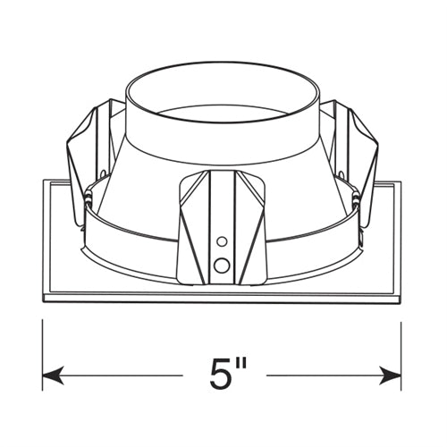 Juno Recessed Lighting 12SQ-W-WH (12SQ WWH) 4" Line Voltage, LED and Fluorescent Square Downlight Lensed Shower Trim, White Trim