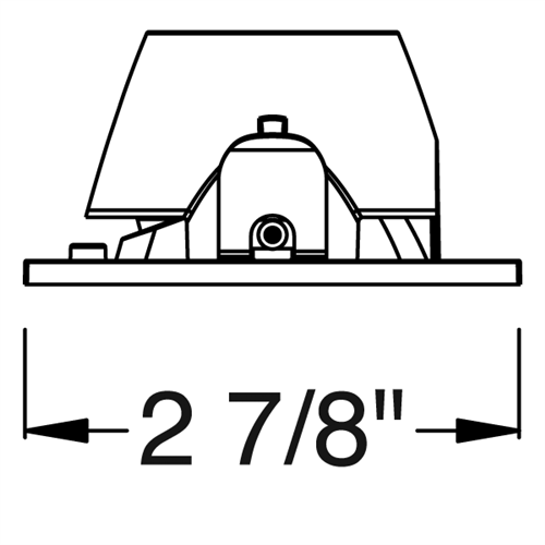 Juno Aculux Recessed Lighting 2009SQBHZ-FM 2" LED Square Architectural Wall Wash, Black Haze Flush Mount Trim
