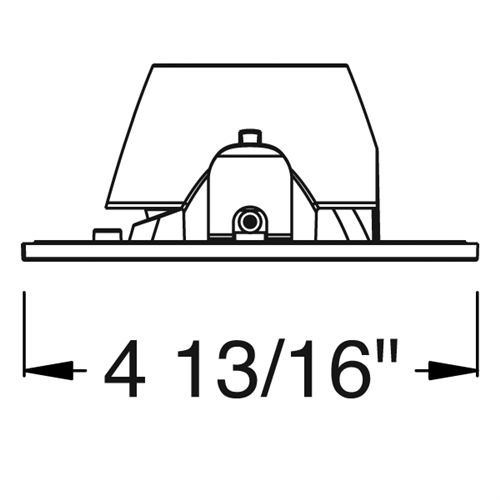 Juno Aculux Recessed Lighting 2009SQW-SF 2" LED Square Architectural Wall Wash, White Self Flanged Trim