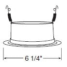 Juno Recessed Lighting 204C-WH (204 CWH) 5" LED, Line Voltage Downlight Trim, Clear Reflector, White Trim