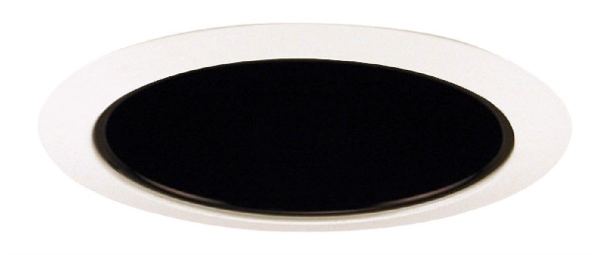 Juno Recessed Lighting 206B-WH (206 BWH) 5" Line Voltage Deep Cone Reflector Trim, Black Reflector, White Trim