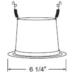 Juno Recessed Lighting 206HZ-WH (206 HZWH) 5" Line Voltage Deep Cone Reflector Trim, Haze Reflector, White Trim