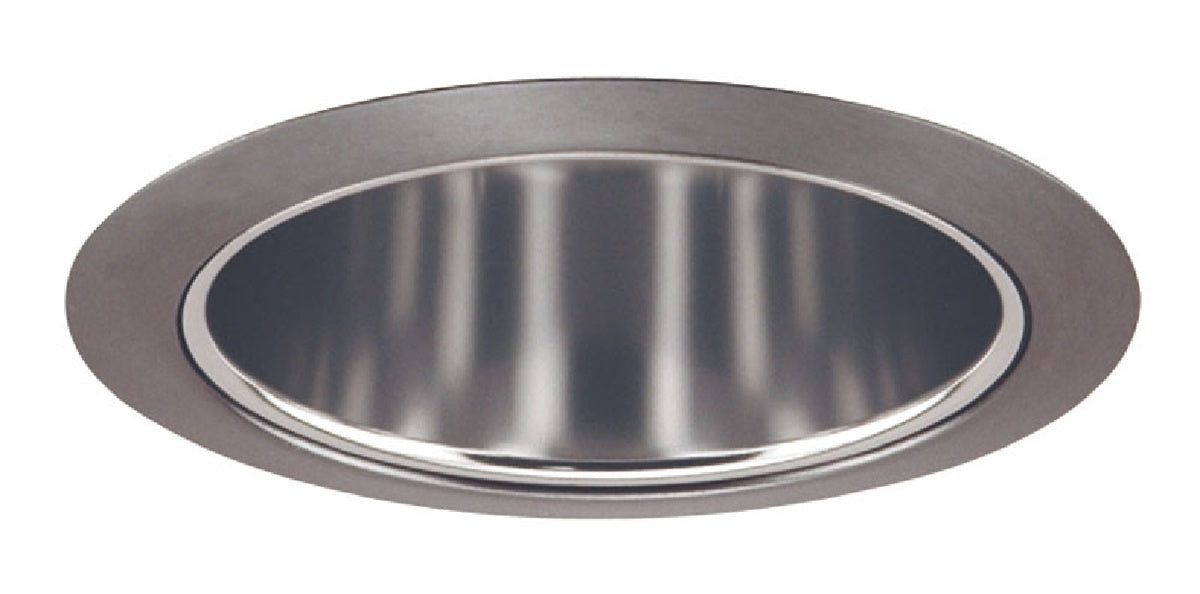 Juno Recessed Lighting 206PT-SC (206 PTSC) 5" Line Voltage Deep Cone Reflector Trim, Pewter Reflector, Satin Chrome Trim