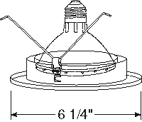 Juno Recessed Lighting 209N-WH (209N WH) 5" Line Voltage Adjustable Gimbal Ring with Flat Trim, White Trim