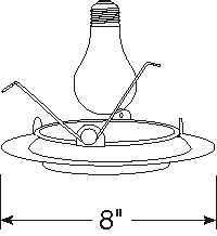 Juno Recessed Lighting 21-PW (21 PW) 6" LED, Line Voltage, Drop Opal Trim, Plastic White Trim