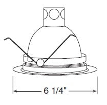 Juno Recessed Lighting 2130W-WH (2130 WWH) 5" LED, Compact Fluorescent, White Baffle Trim with Regressed Dome Lens