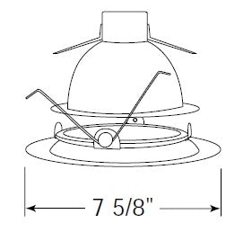 Juno Recessed Lighting 220-WH (220 WH) 6" Fluorescent, Albalite Lens with Reflector Trim, White Trim