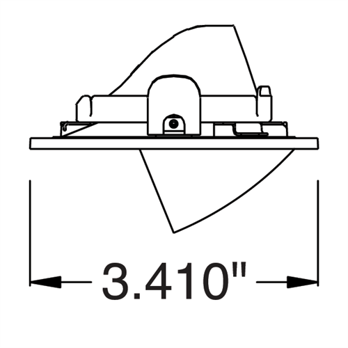 Juno Aculux Recessed Lighting 2228SQ3BHZ-WH-SF (2SQ3ASC BD WHSF) 2" 3 Heads LED Adjustable Scoop Self Flanged Trim, White Finish