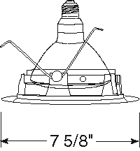 Juno Recessed Lighting 224W-WH (224 WWH) 6" Line Voltage, Gimbal Ring in Baffle Trim, White Baffle, White Trim