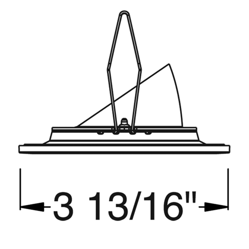 Juno Aculux Recessed Lighting 2301BHZ-BL-SF (2ABV BD BLSF WET) 2" Round Adjustable Regressed Beveled Lensed Pinhole LED Self Flanged, Black Trim
