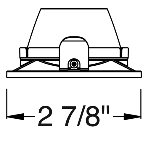 Juno Aculux Recessed Lighting 2302SQBHZ-WH-FM 2" LED Square Regressed Beveled Pinhole, Lensed, Black Haze Reflector, White Flush Mount Trim