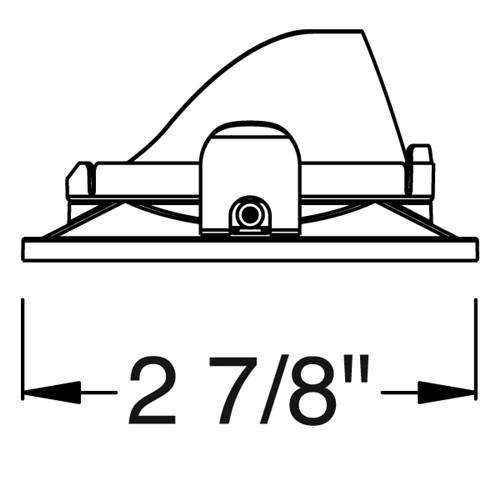 Juno Aculux Recessed Lighting 2308SQBHZ-BL-FM 2" LED Square Adjustable Regressed Beveled Pinhole, Lensed, Black Haze Reflector, Black Flush Mount Trim