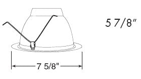 Juno Recessed Lighting 231W-WH (231 WWH) 6" Line Voltage, A-Lamp Reflector Trim, White Reflector, White Trim