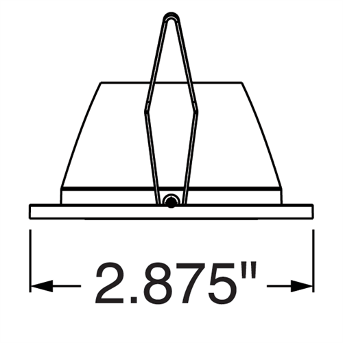 Juno Aculux Recessed Lighting 2337BHZ-WH-FM (2DPIN BD WHFM) New Construction 2" Round LED with 1-1/4" Pinhole, Black Diffuse Reflector, Flangeless, White Trim