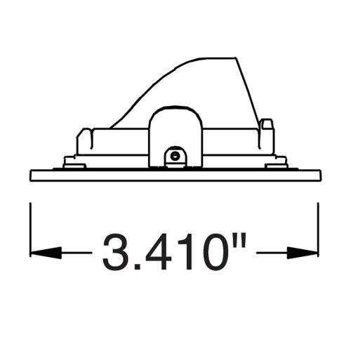 Juno Aculux Recessed Lighting 2338SQ3BHZ-WH-SF (2SQ3APIN BD WHSF) 2" 3 Heads LED Adjustable Pinhole Self Flanged Trim, White Finish