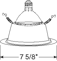 Juno Recessed Lighting 24B-WH (24 BWH) 6" LED, Line Voltage, Tapered Baffle Trim, Black Baffle, White Trim
