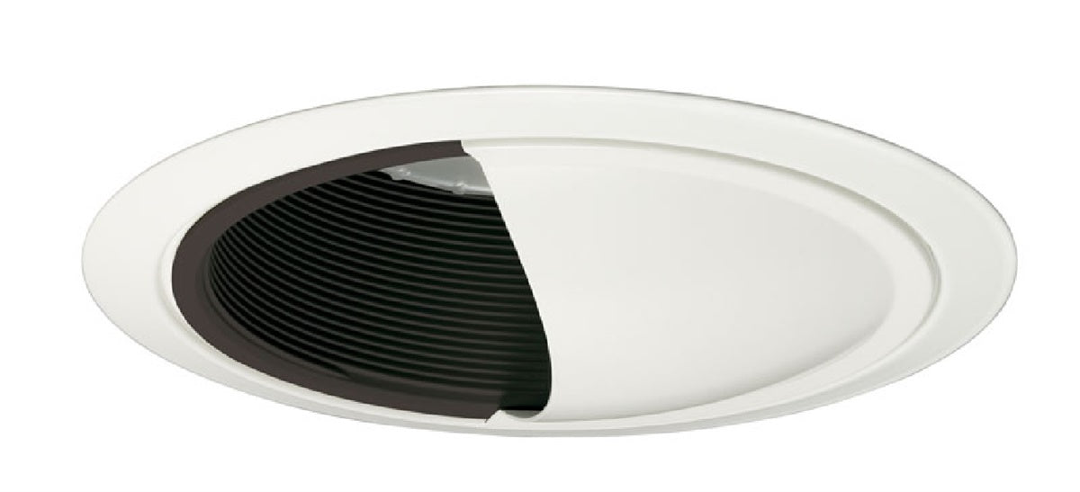 Juno Recessed Lighting 262G3B-WH (262G3 BWH) 6" Compact Fluorescent Wall Wash Baffle Trim, Black Baffle, White Trim Ring