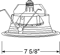 Juno Recessed Lighting 264W-WH (264 WWH) 6" Line Voltage, Adjustable Tapered Baffle Trim, White Baffle, White Trim