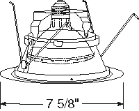 Juno Recessed Lighting 267B-WH (267 BWH) 6" Line Voltage, Adjustable Tapered Cone Trim, Black Reflector, White Trim
