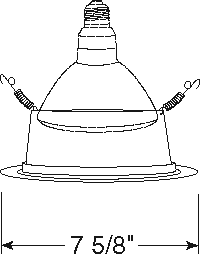 Juno Recessed Lighting 26C-WH (26 CWH) 6" LED, Line Voltage, Straight Cone Trim, Clear Reflector, White Trim