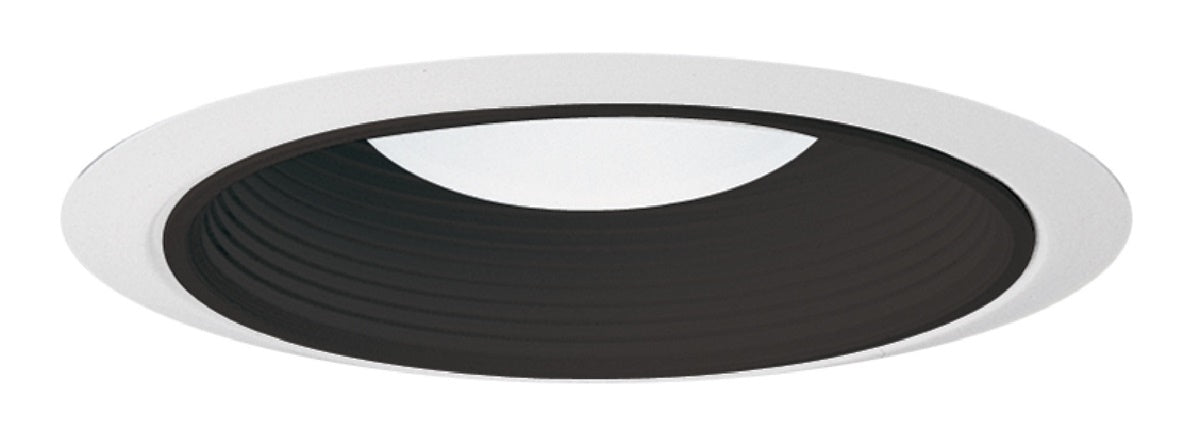 Juno Recessed Lighting 28B-WH (28 BWH) 6" Line Voltage, Fluorescent, Ultra Baffle Trim - Fully Enclosed, Black Baffle, White Trim