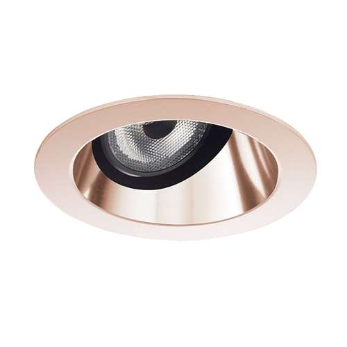 Juno Aculux 2AC WTD SF Recessed Lighting 2" LED, Low Voltage Round Adjustable Angle Cut Cone, Wheat Haze Specular Self Flanged Trim