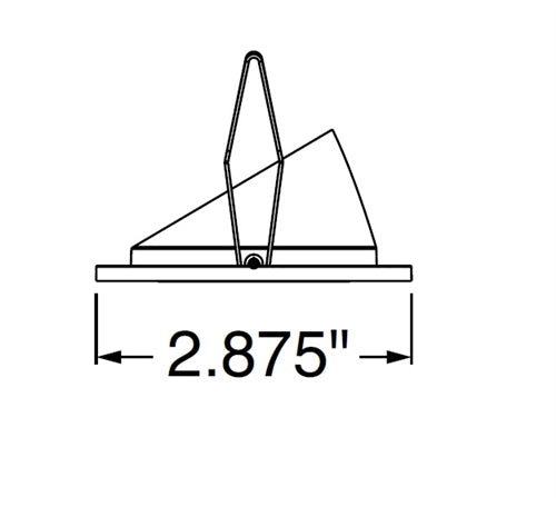 Juno Aculux 2APIN BD WHFM Recessed Lighting 1-1/4 inch Round Adjustable Pinhole with Black Diffuse Reflector, Flush Mount White Trim